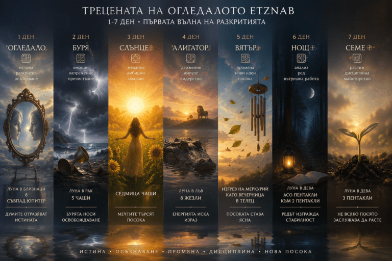 ТРЕЦЕНАТА НА ОГЛЕДАЛОТО – първи седем дни!